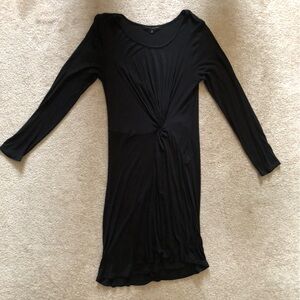 Green Envelope Dress with Gather at Waist Black Size Medium